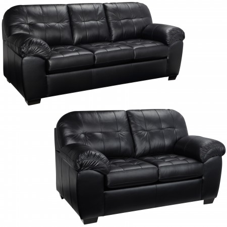 Black Stage Sofa and Loveseat - S